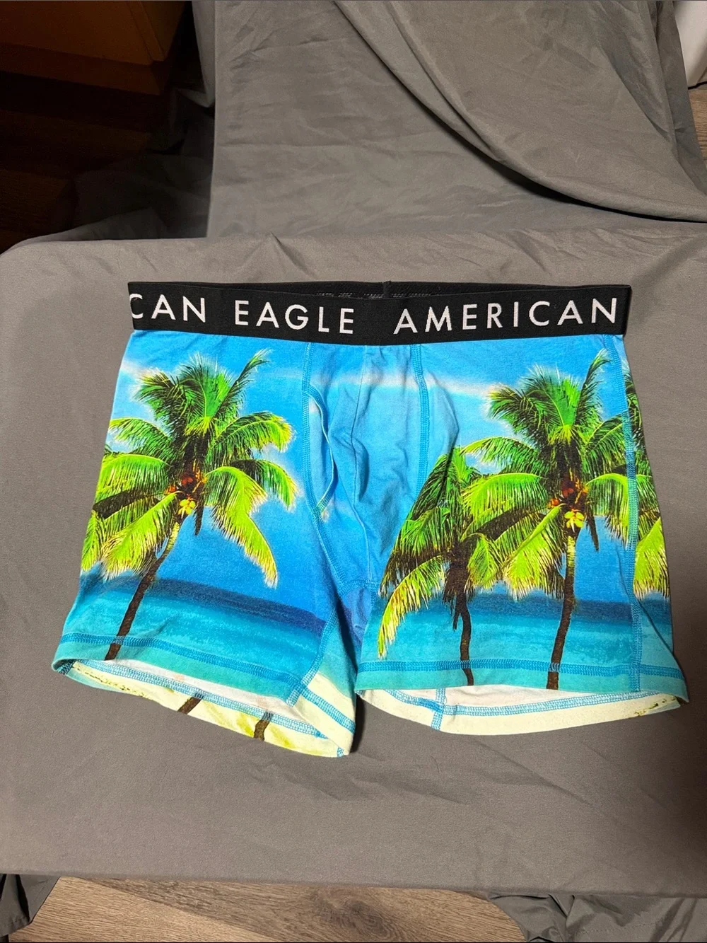 American Eagle Outfitters Blue Tropical Palm Boxer Briefs